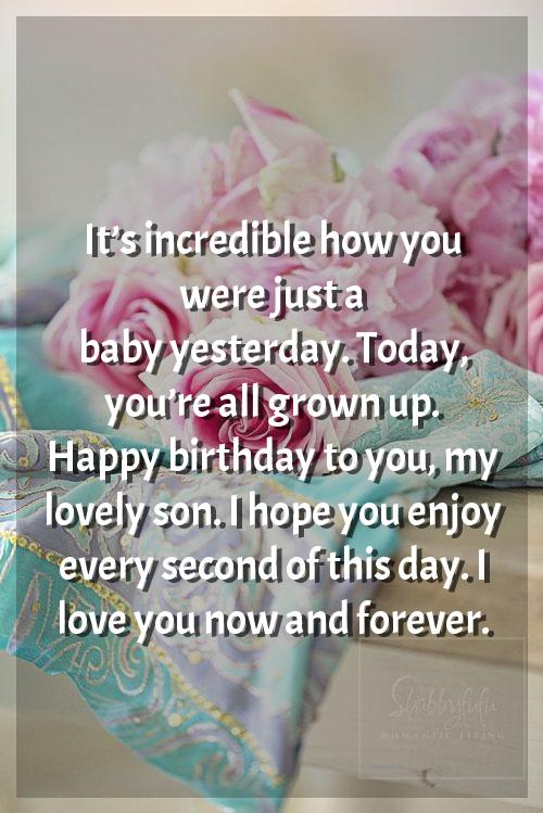 happy birthday message to my son from mom